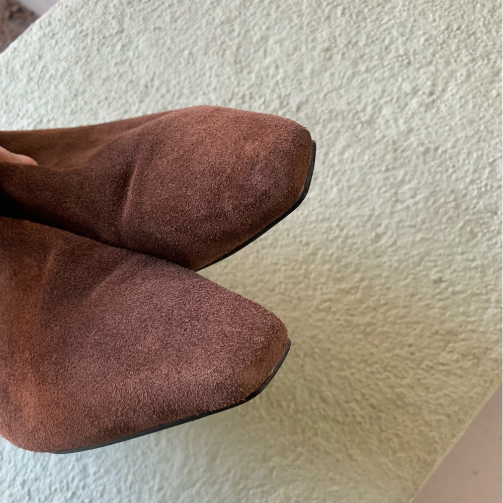 Jason Wu Dark Brown Suede Pointed Toe Ankle Booties - Picture 15 of 15